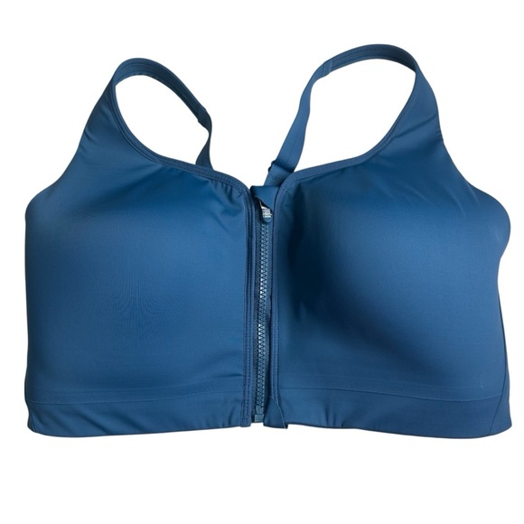 Athleta Advance Zip Front  Sports Bra Size 38 DD - Picture 1 of 9